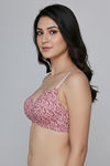 Zivame Padded Non Wired 3/4th Coverage Tshirt Bra - Pink Blossom — thumbnail 5